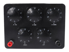 Resistansbox Justerbar Lab Roterande Resistor Substitutionsbox 0 till 9999,9 Ohm