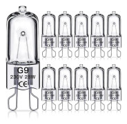 G9 Halogenlampa 28W, 230V, 10-pack