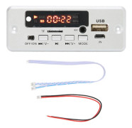 Avkodningskort 12V 02EA MP3 Avkodningskort med AUX-ingång USB-port Stöd för minneskort och U-skivaSilver