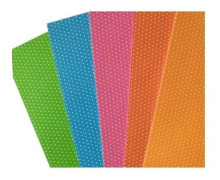 Dubbelsidig kartong prickar 300g 24x34cm 5 ark MIX