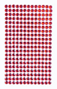 Dalprint självhäftande kristaller DPCRAFT 6 mm, 260 st - röd