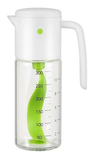 300 ml läckagesäker salladsdressingflaska, droppfri, mjukt grepp
