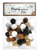 Pompoms för dekoration 35 stycken Husdjur
