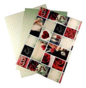 Kartong 300g bröllopsmotiv 24x34cm 3 ark MIX