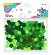 TITAN Polyester Pompoms 10mm - Grön - 120 bitar för dekorationer