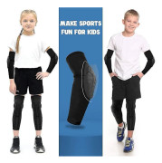 Barn/Ungdom Sport Honeycomb Kompressions Knäskydd Armbågsskydd Skyddsutrustning för Basketboll, Baseboll, Fotboll, Volleyboll, Brottning, Cykling