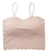 Kort linne för kvinnor, spaghettiband, slim fit, vadderat sömlöst linne för daglig användning, One Size (Rosa) Pink