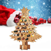 Jul Vinställ Julparty Heminredning Trä Brun Hållbar Ooden Personlig Nedräkning Adventskalender-lingling}