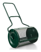 COSTWAY gödselspridare 75L - Trådnätrulle - U-format handtag - Sidospärrar - Kompost, Gödsel, Mossa, Torv - Grön