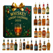 OBOSOE Adventskalender Whiskey 2025 – 24 Dagars Nedräkning Julkalender med Dekorativa Miniatyrflaskor