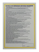 Allmänna arbetsmiljöverket - Arbetarmiljöinstruktioner för anställda, PVC 35x25cm