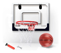 Minibasketkorg för barn och vuxna, inomhus minibasketkorg för väggdörr och sovrum, skrivbord med 1 basketboll.