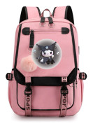 Kulomi ryggsäck Student ryggsäck Figur C rosa