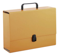 portfölj med handtag A4 10 cm penfodral penmate orange pastell