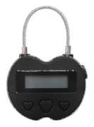 Smart Time Lock LCD-display Tidlås USB Uppladdningsbar Temporär Timer Hänglås Rese Elektronisk Timer Svart