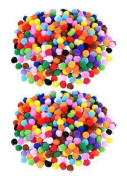 500 st Hantverkspomponger Fluffiga Pomponer Klädtillbehör DIY Handgjorda Material