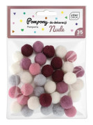 Pompoms för dekoration 35 stycken Naken