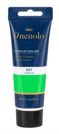 Finenolo akrylfärg 75ml grön DELI