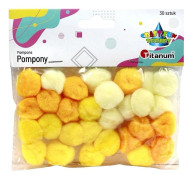 TITANUM Akrylpompoms 25mm Gula - 30 stycken för kreativa projekt