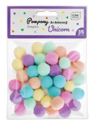 Pompoms för dekoration 35 stycken Enhörning