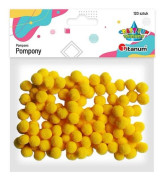Titanum Polyester pompoms 10mm 120st gul CRAFT-FUN