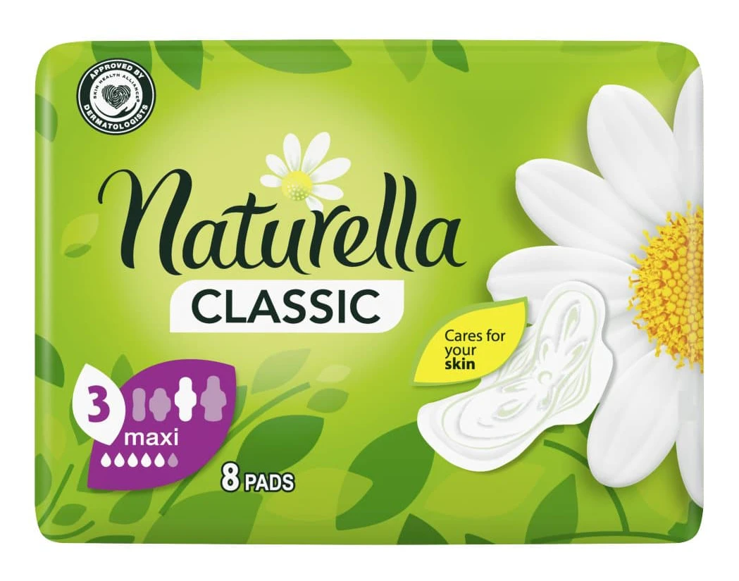 Naturella Classic Maxi Kamomillbindor med Vingar X8