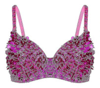 Tribal Glitter Paljettprydd Magdans BH Topp för Kvinnor - Bra Rose 36-80
