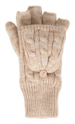 Mountain Warehouse Damfingerlösa Vantar med Fuskpälsfoder för Kvinnor Beige One Size