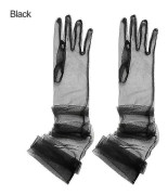 Accessoarer Kväll Bal Dekor Brudklänning Vantar Festklänning Tyllhandskar Bröllop Brudhanskar-lingling} black