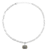 Caroline Svedbom - Lydia Chain Necklace Rhodium Black Diamond