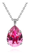 Caroline Svedbom - Mini Drop Necklace Rhodium Dark Rose