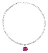 Caroline Svedbom - Lydia Chain Necklace Rhodium Dark Rose
