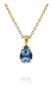 Caroline Svedbom - Petite Drop Necklace Gold Denim Blue