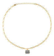 Caroline Svedbom - Mini Lydia Necklace Gold Black Diamond