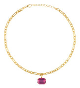 Caroline Svedbom - Lydia Chain Necklace Gold Dark Rose