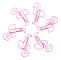 10-pack Flamingo Gem Bokmärke Kontorsmaterial Mini Metall Rosa Kontor Hem Skola【PL】