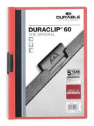 Portföljmapp Durable Duraclip 60 Röd Transparent A4 25 Delar