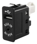 【xj】Bil USB AUX In Plugg Auxiliär Ingång Socket Adapter för E81 E87 E90 F10 F12 E70 X4 X5 X6