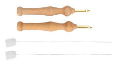 Portabel stansnål stickning broderi penna trähandtag med trädare för sömnad filtning DIY hantverk【PL】