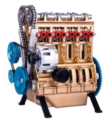 Bilmotor Kit 4-Cylindrig Motor Kit Kreativa Harts Ornament Bords Hantverk Dekoration För Vuxna Barn Pedagogisk Leksak