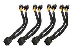 4 st CPU 8-Pin Splitter ATX CPU 8-Pin Hona till Dubbel 8(4+4) Pin Hane EPS 12V för Moderkort Ström