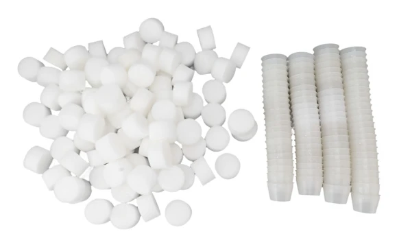 100 st Nätkorgar med 100 st Svampar, Plast Andningsbara Bottenlösa Trädgårdsväxt Nätkruka, Hink, Korg för Hydroponik, Vit