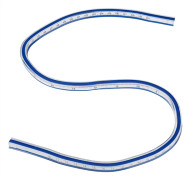 Flexibel kurvlinjal mätverktyg för teckning, målning, grafik och kläddesign (60 cm)