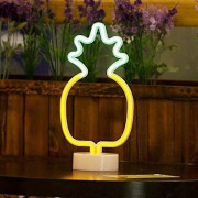 Neon Ananas Nattlampa, Batteri/USB, Jul/Barnrum