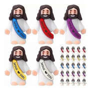 25 st Mini Jesusfigurer Jesus Älskar Dig Jesusleksaker Lilla Jes