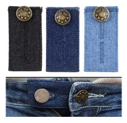 |HH| Bältesförlängare för Jeans och Byxor, 3-pack, Midjeutvidgare upp till