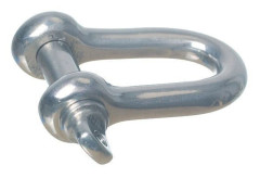 Schackel med Vingskruv 12mm Rostfri