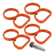 BMW 5 E60 / E61 07-10 N47 D20 insugningsrör virveltätningar 5 st. set