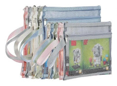 10-pack Färgade Dubbla Lager Mesh Dragkedja Påsar, Byggklossar Leksaksförvaring & Organisation 5st A4+5st A5