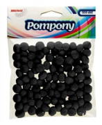 Pom poms svarta 10 mm, 100 st